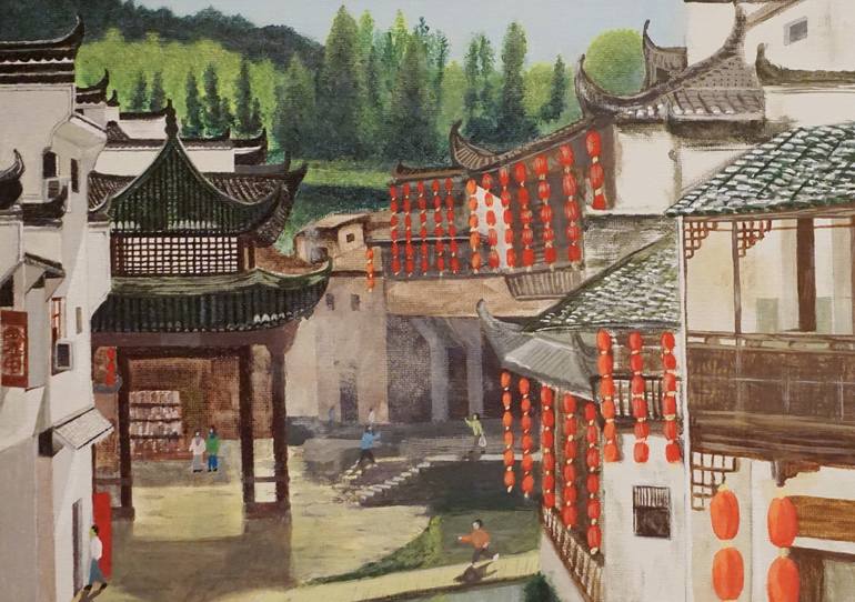 Original Realism Landscape Painting by Ge Zhan