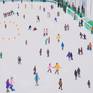 Every winter Bryant Park turns into a winter village that friends and family can have fun and spend a wonderful time together. This painting captured a night at Bryant Park in the holiday season when people are skating on the ice rink surrounded by New York’s skyscrapers and a giant Christmas tree.

The painting is paint with quality acrylic paint on sketched canvas and ready to hang.