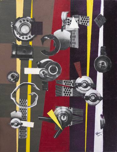 Original Dada Abstract Paintings by Cheto Menendez
