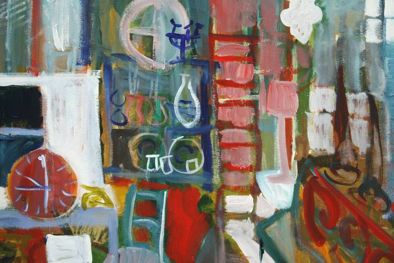 Original Expressionism Interiors Painting by Robert Hofherr