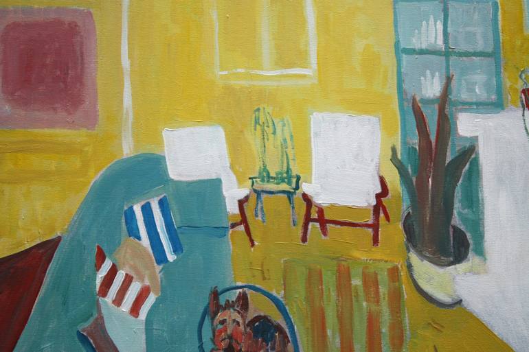 Original Expressionism Interiors Painting by Robert Hofherr