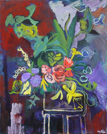 Original Expressionism Floral Paintings by Robert Hofherr