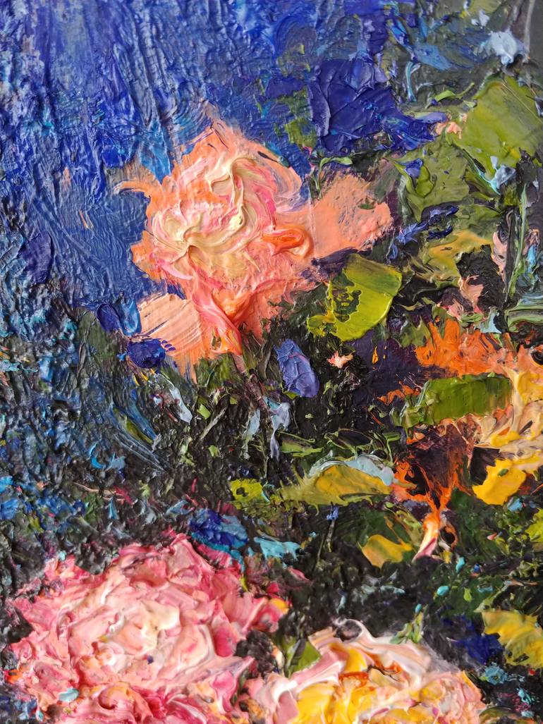Original Abstract Floral Painting by Olena Tymoshchuk