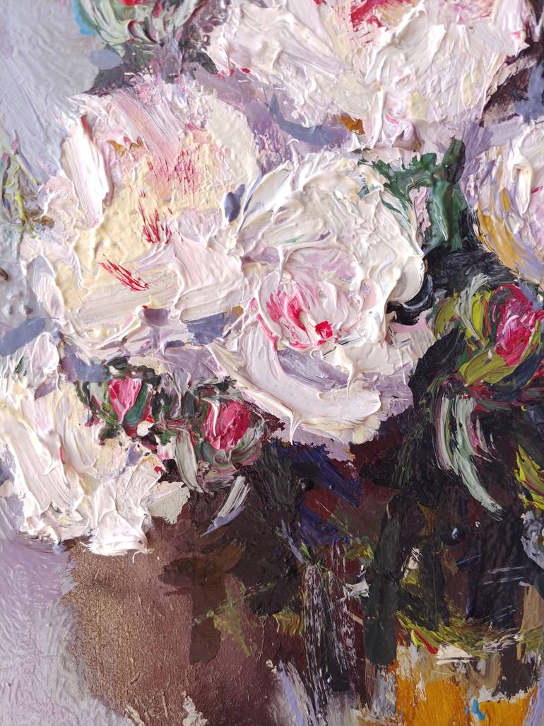 Original Abstract Expressionism Floral Painting by Olena Tymoshchuk