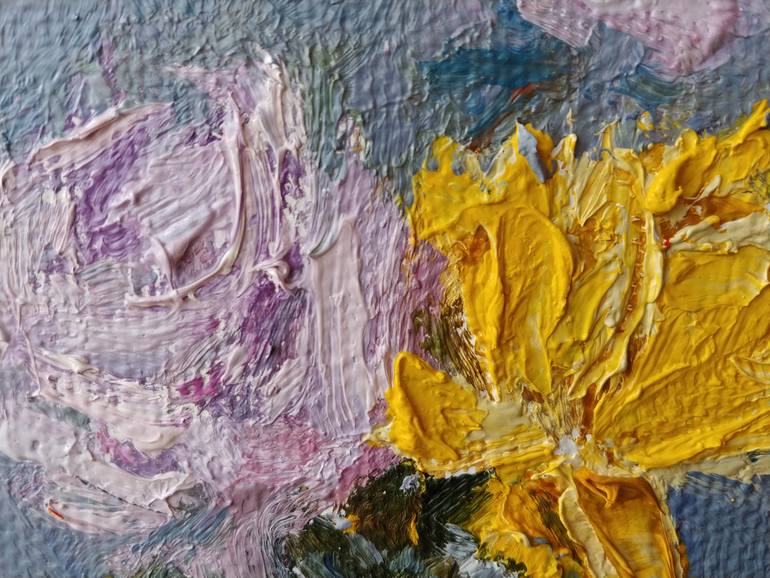 Original Abstract Expressionism Floral Painting by Olena Tymoshchuk