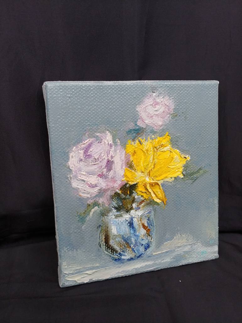 Original Abstract Expressionism Floral Painting by Olena Tymoshchuk