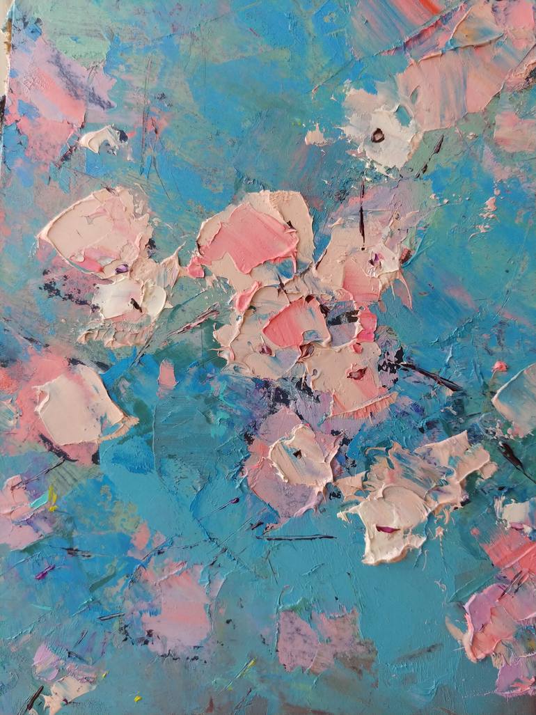 Original Abstract Expressionism Floral Painting by Olena Tymoshchuk