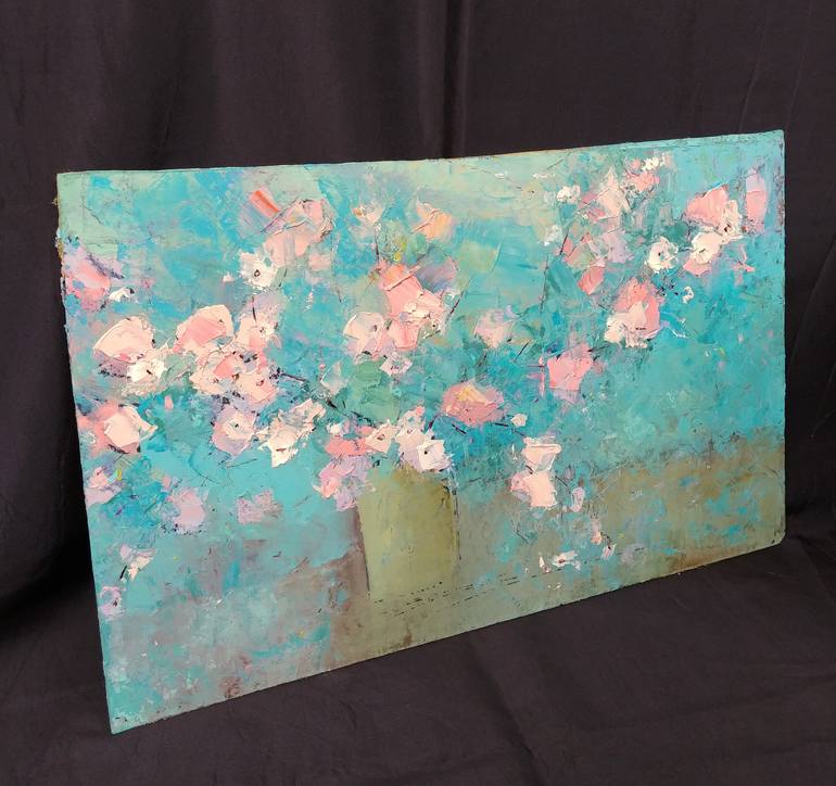 Original Abstract Expressionism Floral Painting by Olena Tymoshchuk