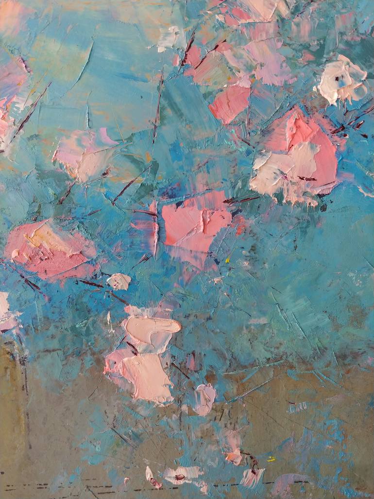 Original Abstract Expressionism Floral Painting by Olena Tymoshchuk