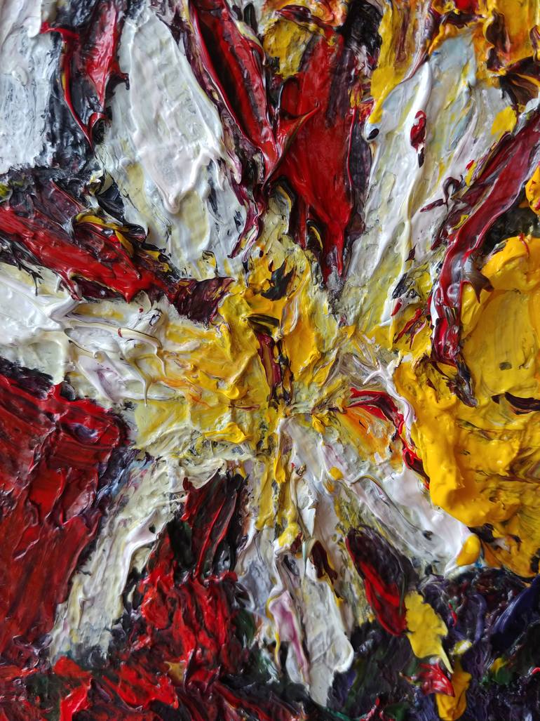 Original Expressionism Floral Painting by Olena Tymoshchuk