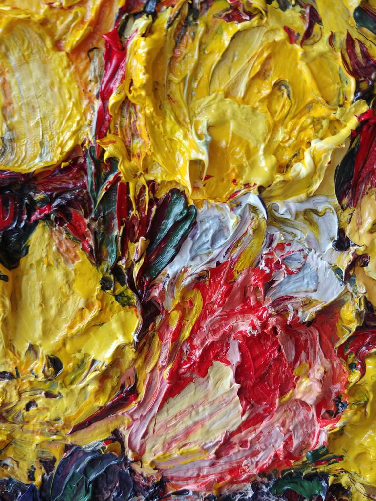 Original Expressionism Floral Painting by Olena Tymoshchuk