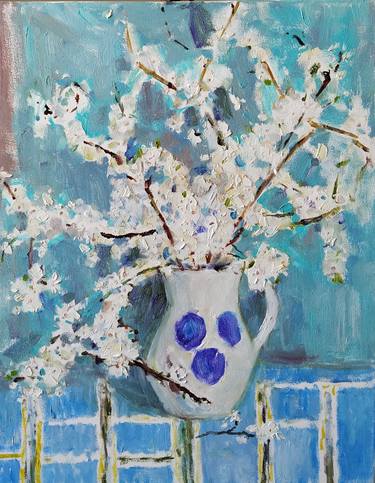 "Still life with a flowering pear" thumb
