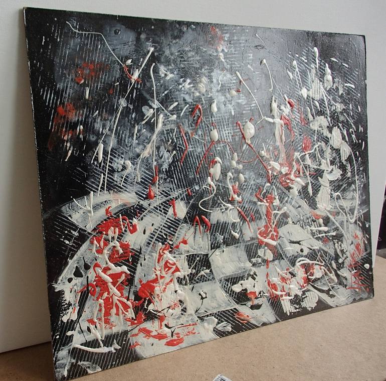 Original Abstract Expressionism Abstract Painting by Elena Ostraya