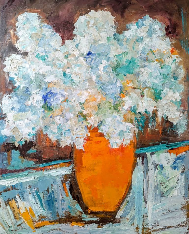 Original Abstract Expressionism Still Life Paintings by Nicole Caron