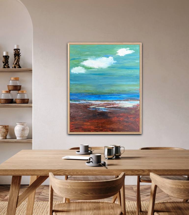 Original Abstract Expressionism Seascape Painting by Nicole Caron