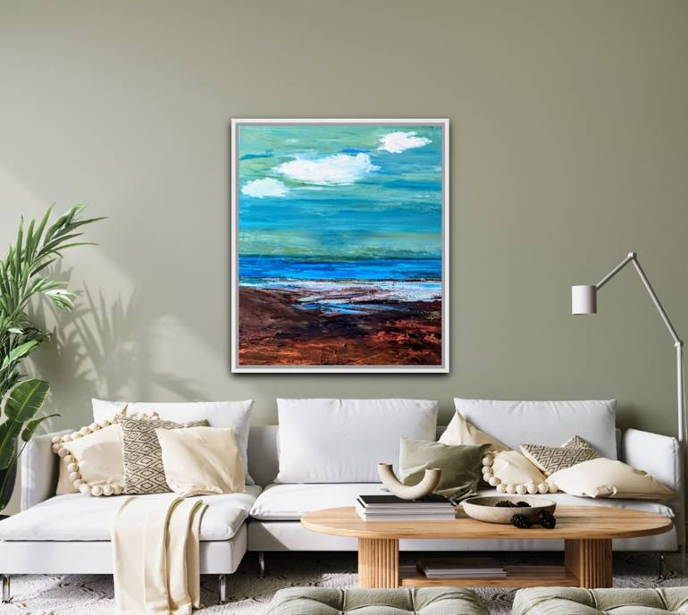 Original Abstract Expressionism Seascape Painting by Nicole Caron