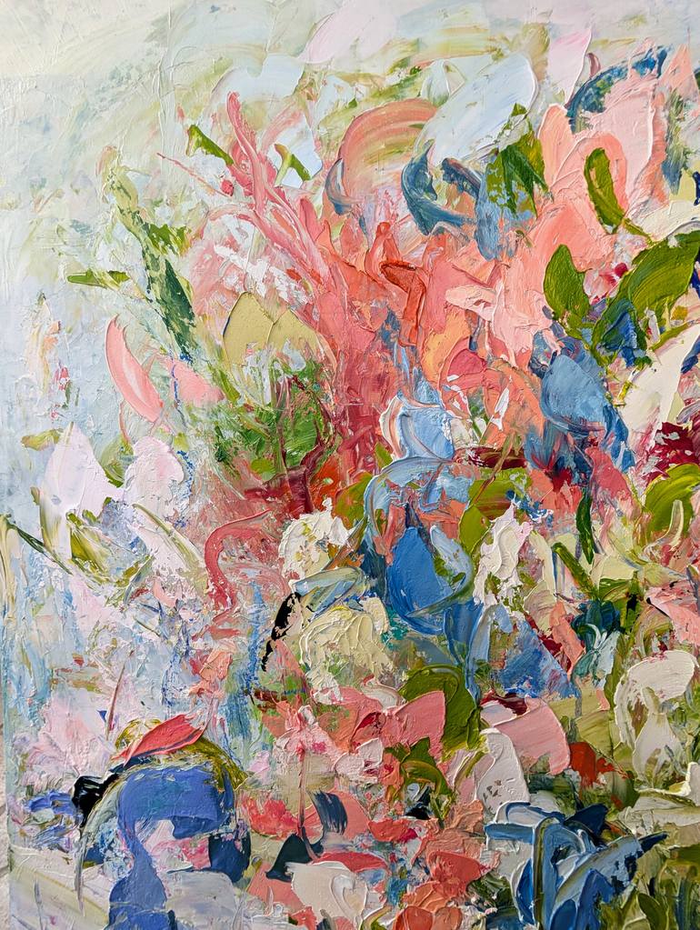 Original Abstract Expressionism Floral Painting by Nicole Caron