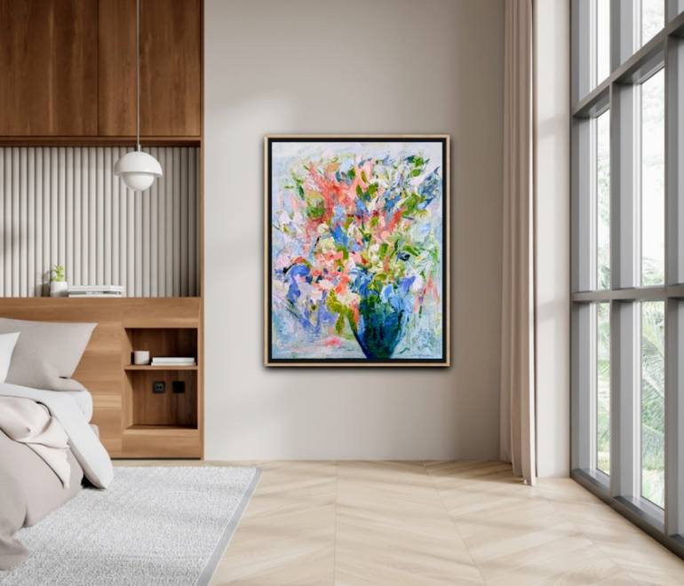 Original Abstract Expressionism Floral Painting by Nicole Caron