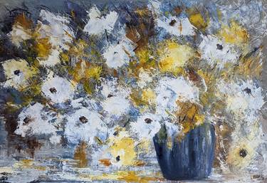 Print of Abstract Expressionism Floral Paintings by Nicole Caron