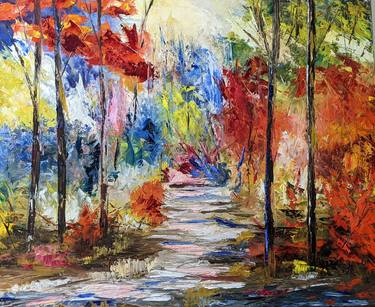 Original Abstract Expressionism Landscape Paintings by Nicole Caron
