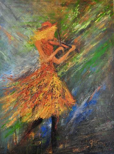 Print of Performing Arts Paintings by Csilla Florida