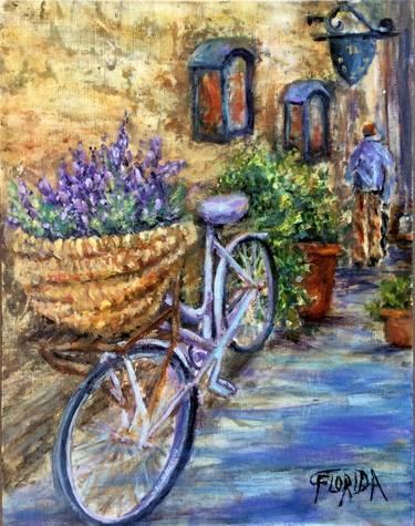 Print of Figurative Bicycle Paintings by Csilla Florida
