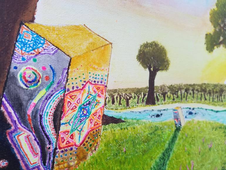 Original Abstract Landscape Painting by Christopher Montiel