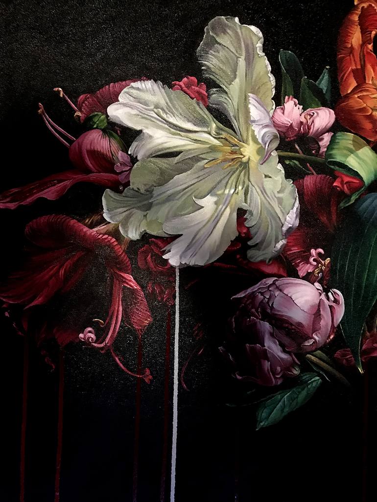 Original Realism Floral Painting by stephen mckenzie