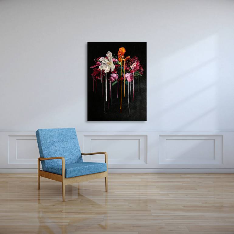 Original Modern Floral Painting by stephen mckenzie