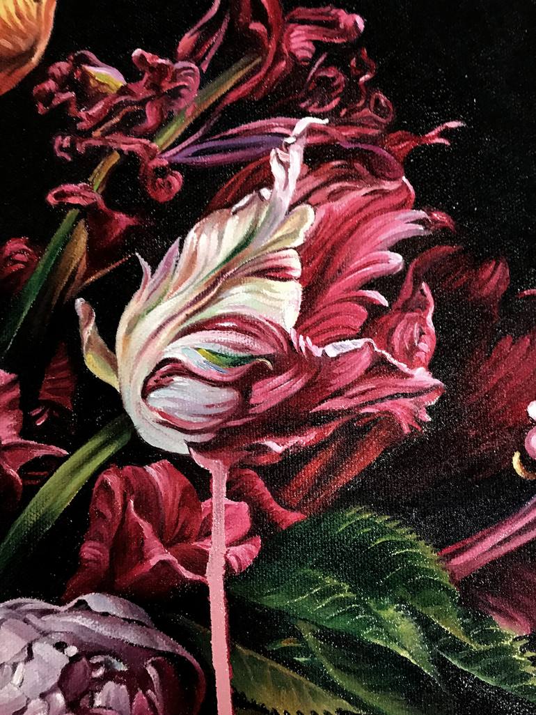 Original Modern Floral Painting by stephen mckenzie