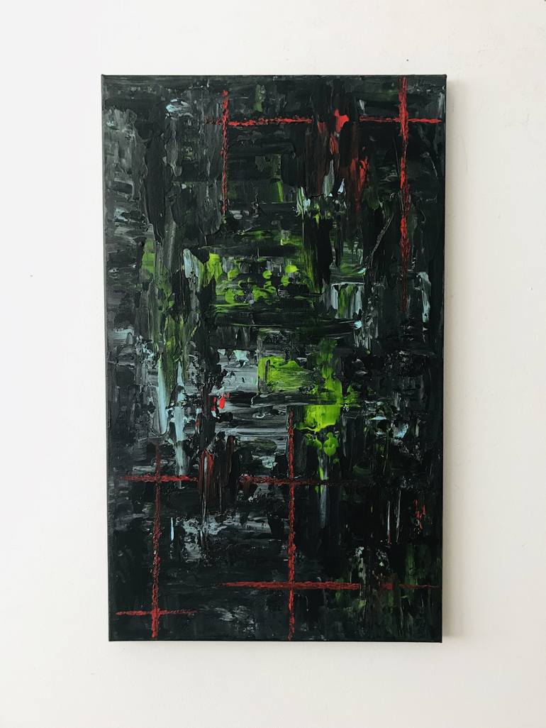 Original Abstract Expressionism Abstract Painting by Mathilda Modern Art