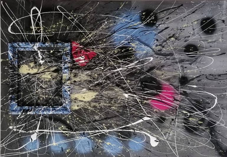 THIN WHITE LINE Painting by Mathilda Modern Art Saatchi Art