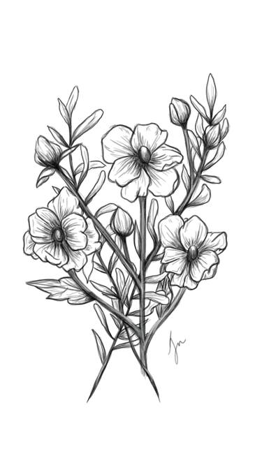 Floral Digital Sketch thumb