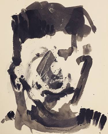 Print of Abstract Expressionism Portrait Drawings by Moojan Azar