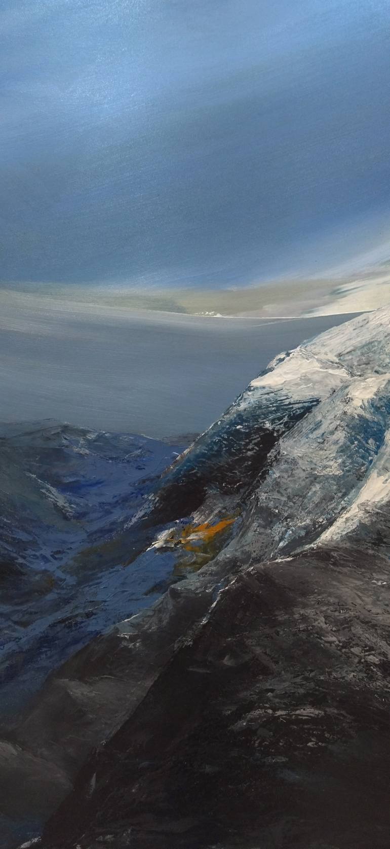 Original Abstract Landscape Painting by Mansur Boybekov