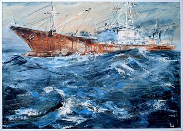 Print of Impressionism Ship Paintings by Volha Belevets