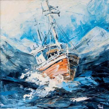 Print of Expressionism Ship Paintings by Volha Belevets