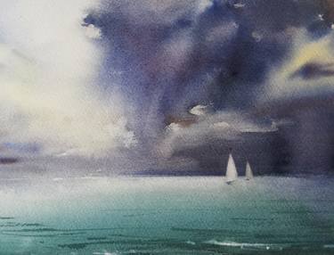 "Before the storm" - original watercolor painting thumb