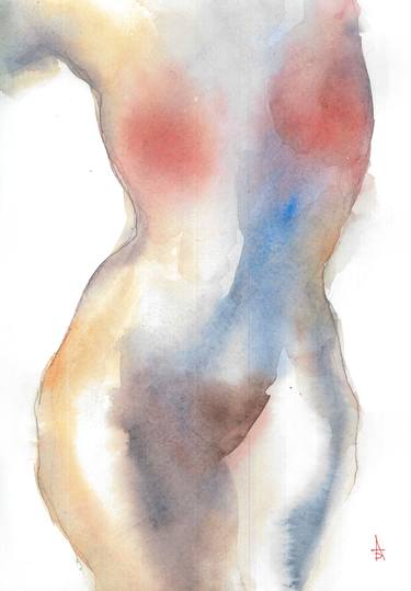 Nude N5 - watercolor on paper thumb