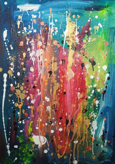 Original Abstract Expressionism Abstract Paintings by Carolina Nunez  Bussolini