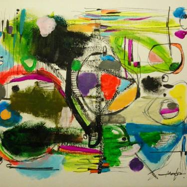 Original Abstract Paintings by Motoko Oyamada