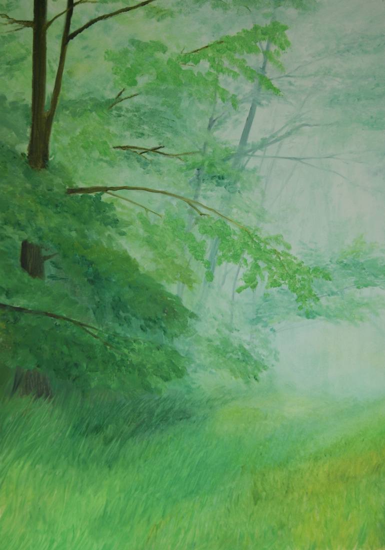 Artwork The lush Greenery on canvas Painting by Roman Pan