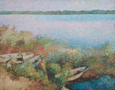Print of Impressionism Boat Paintings by Igor Yakovchuk