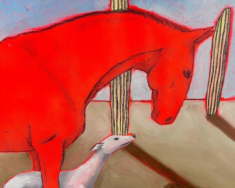 Original Surrealism Animal Painting by Yanin Ruibal