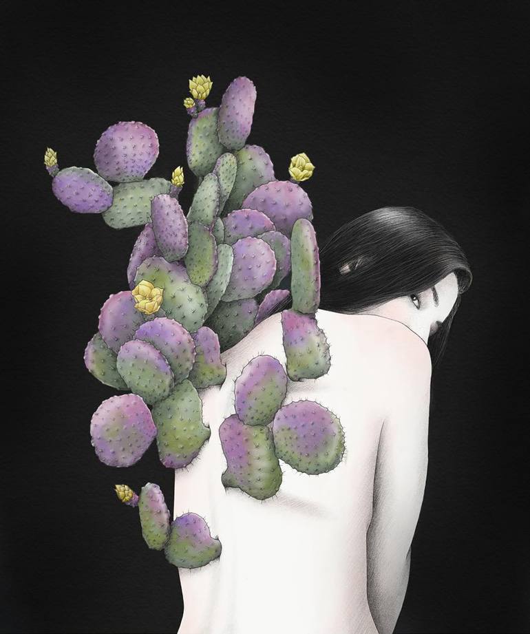 Original Figurative Botanic Printmaking by Yanin Ruibal