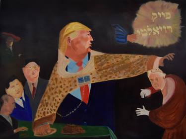 Saatchi Art Artist Avi Lehrer; Paintings, “Belshazzar's Trump Feast” #art