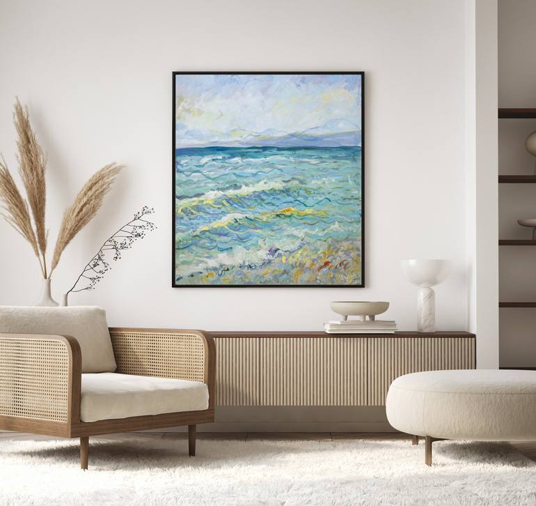 Original Impressionism Seascape Painting by Olga Deptula