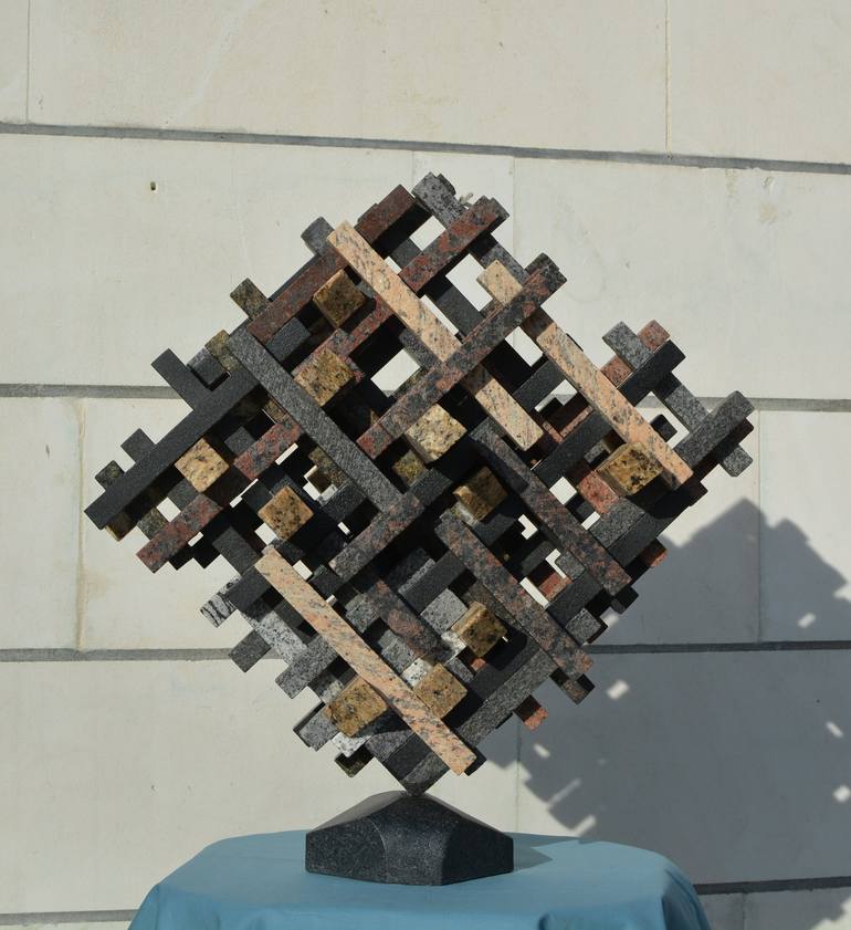 Original Cubism Geometric Sculpture by Ognyan Chitakov