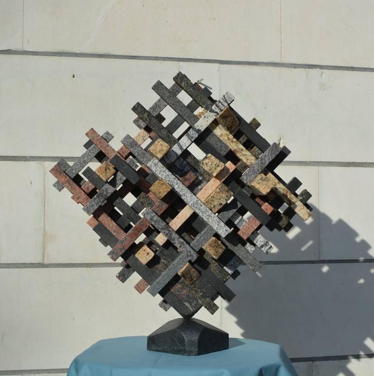 Original Cubism Geometric Sculpture by Ognyan Chitakov