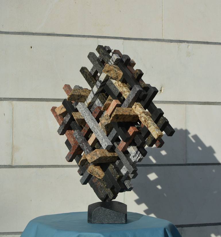 Original Cubism Geometric Sculpture by Ognyan Chitakov